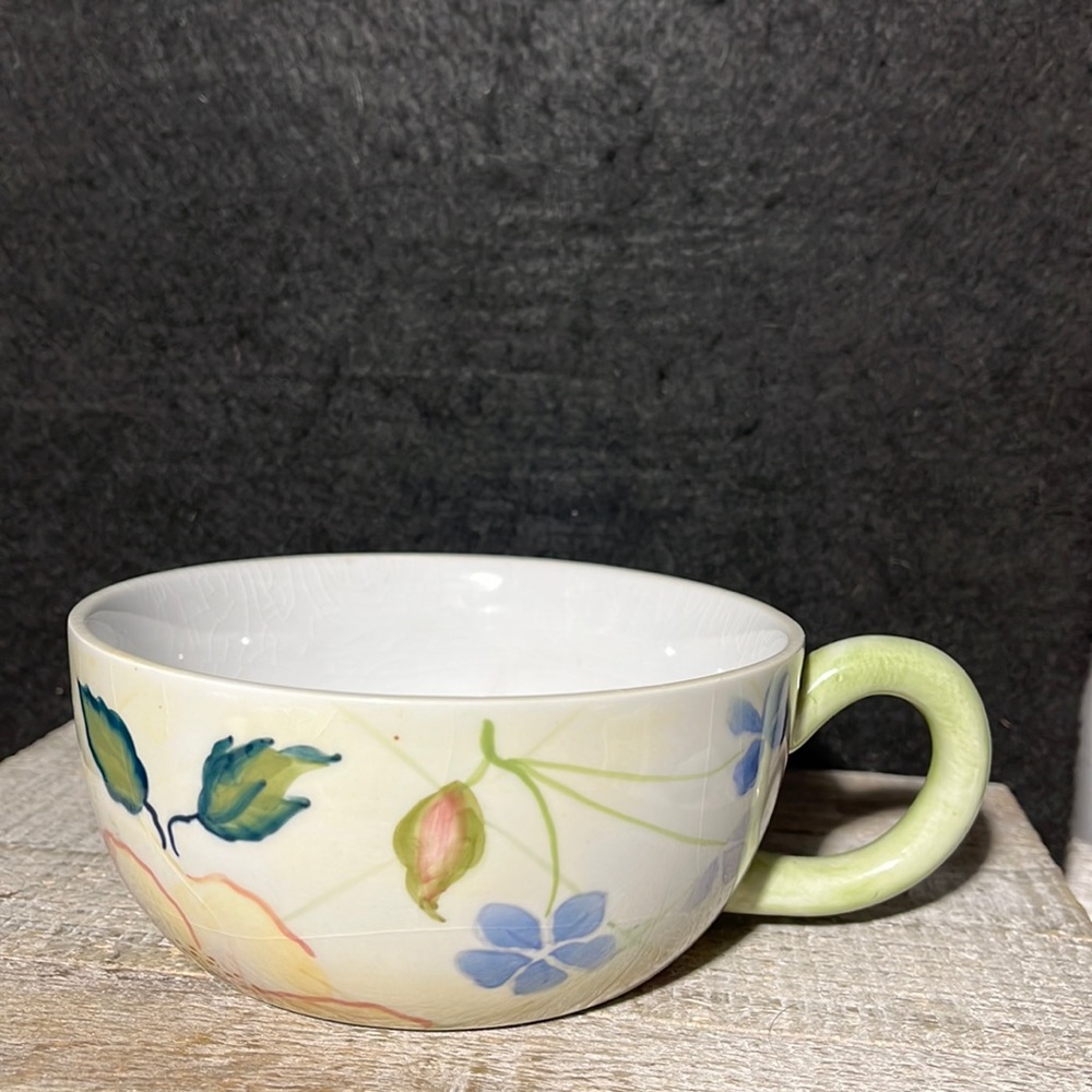 2 Tracy Porter Coffee Mug Tea Cup Hand Painted Pottery